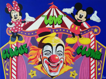 Obra contemporánea nombrada « CIRQUE MICKEY », Hecho por BERNARD ROUX