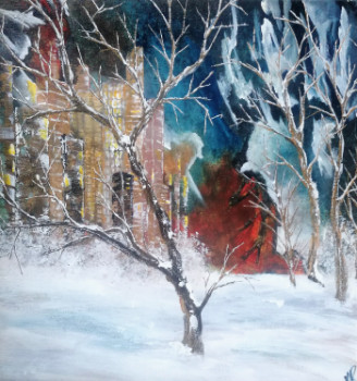 Obra contemporánea nombrada « Eclairs de glace (VENDU) », Hecho por ANNE ROBIN
