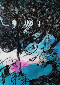 Obra contemporánea nombrada « Incendiaire », Hecho por SOPHIE DEL MAMBO