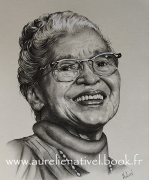 Obra contemporánea nombrada « Portrait de Rosa Parks », Hecho por AURéLIE NATIVEL