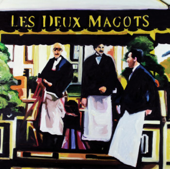 Obra contemporánea nombrada « les deux magots », Hecho por CLOTILDE NADEL