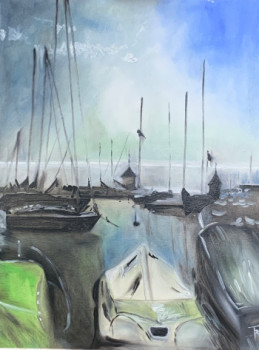 Obra contemporánea nombrada « Port de plaisance de Morges », Hecho por FRANçOIS RENé