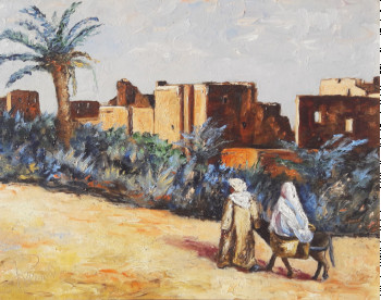 Obra contemporánea nombrada « En allant aux souks », Hecho por PATRICK LEMIERE