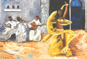 Obra contemporánea nombrada « Danseuse Marocaine », Hecho por PATRICK LEMIERE