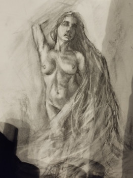 Obra contemporánea nombrada « Dessin », Hecho por THAER ALKHALAF