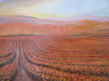 Obra contemporánea nombrada « "Vignes d'automne.." », Hecho por MARC DANCRE