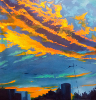 Obra contemporánea nombrada « "Sunset novembre" », Hecho por CHEN XI