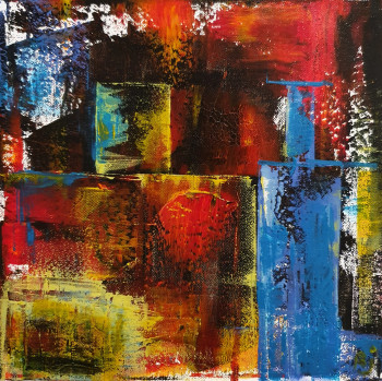 Obra contemporánea nombrada « La bouteille Bleue », Hecho por RéJANE LECHAT