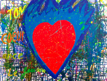 Obra contemporánea nombrada « Ton coeur lance le feu (x/16). », Hecho por DIDIERFALCON