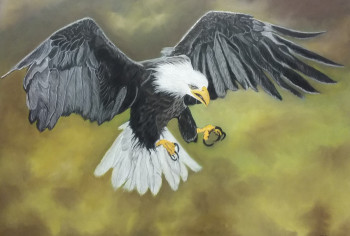 Obra contemporánea nombrada « Aigle », Hecho por SYLOU