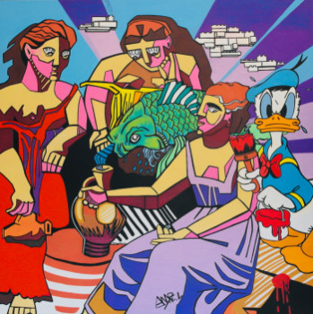 Obra contemporánea nombrada « Flagrant délit », Hecho por POP ART LY