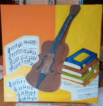 Obra contemporánea nombrada « Lecon de violon », Hecho por RAY