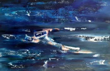 Obra contemporánea nombrada « Glaciation-117 », Hecho por CéZORZINSKI PIERRE