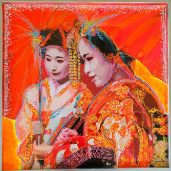 Obra contemporánea nombrada « Geisha 4 », Hecho por FRéDéRIC HAIRE