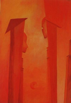Obra contemporánea nombrada « ATTENTE », Hecho por GRACIELA CASTELLANO SAAVEDRA