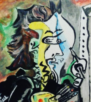 Obra contemporánea nombrada « Autoportrait picasso 2 », Hecho por SEB