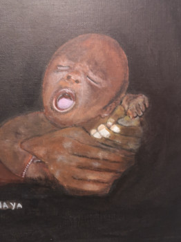 Obra contemporánea nombrada « Bébé africain », Hecho por MARCO