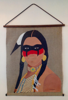 Obra contemporánea nombrada « CHEYENNE », Hecho por LAURENCE LBN