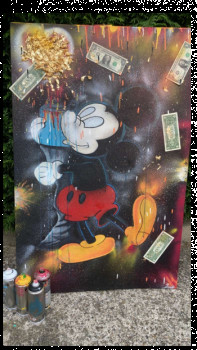 Obra contemporánea nombrada « Mickey street », Hecho por CINDY LEROUX