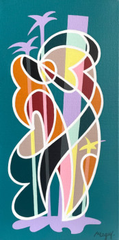 Obra contemporánea nombrada « Caribbean IV », Hecho por MAGUY VAZ