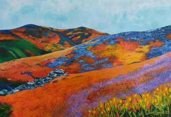 Obra contemporánea nombrada « Superbloom in California », Hecho por JEAN CARIOT