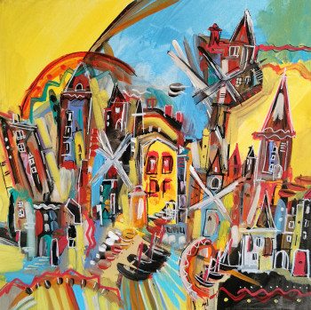 Obra contemporánea nombrada « Burano Imola », Hecho por MURIEL CAYET