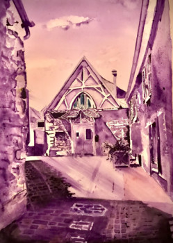 Obra contemporánea nombrada « Ruelle médiévale de Pierrefonds centre (60) », Hecho por LUTHER