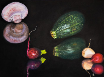 Obra contemporánea nombrada « Légumes 4 », Hecho por FRANCIS RIANCHO