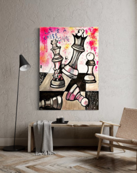 Obra contemporánea nombrada « life is a chess game », Hecho por ARCHIMIRALE