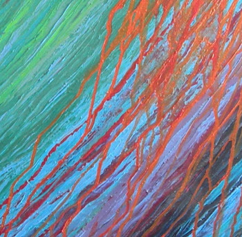 Obra contemporánea nombrada « l'eau et le feu », Hecho por CRISTA
