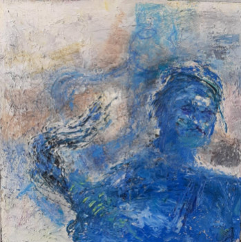 Obra contemporánea nombrada « GETZ IN BLUE (Stan Getz ) », Hecho por ARENA