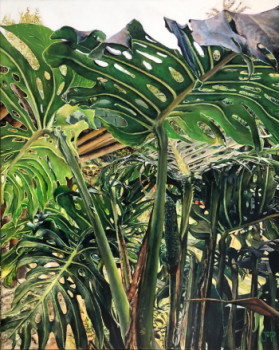 Obra contemporánea nombrada « Le Pouvoir de Monstera », Hecho por JO PAINTER