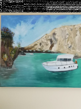 Obra contemporánea nombrada « Ballade en bateau », Hecho por MARCO