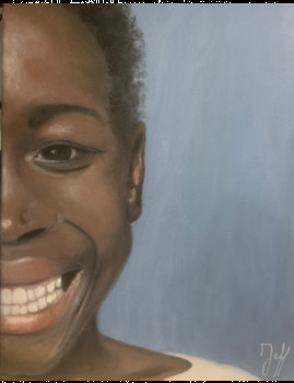 Obra contemporánea nombrada « Portrait de jeune fille », Hecho por JEFF