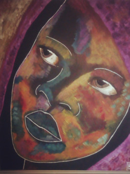 Obra contemporánea nombrada « Enfant du Sahel », Hecho por BOB