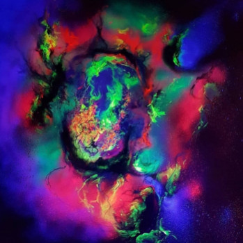 Obra contemporánea nombrada « Galaxie 8 », Hecho por SUSANNA MASSA