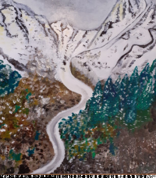 Obra contemporánea nombrada « La Mer de Glace », Hecho por KY'FAB