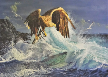 Obra contemporánea nombrada « Aigle de Mer », Hecho por JULIAN WHEAT