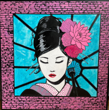 Obra contemporánea nombrada « Geisha », Hecho por VEG