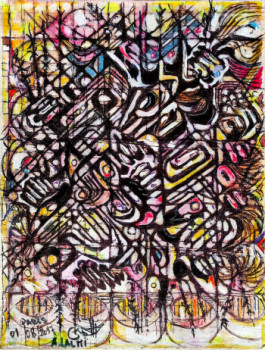 Obra contemporánea nombrada « Le barbelé », Hecho por A.LALMI