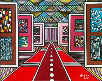 Obra contemporánea nombrada « La galerie de peintures », Hecho por NTOTA
