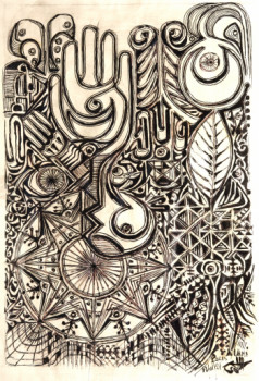 Obra contemporánea nombrada « Abstrait 5189 », Hecho por A.LALMI