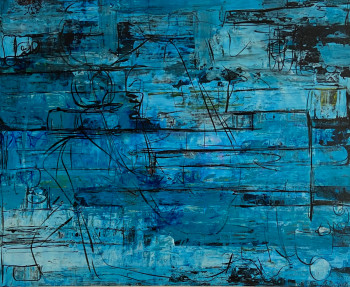 Obra contemporánea nombrada « Bleu », Hecho por RéGY