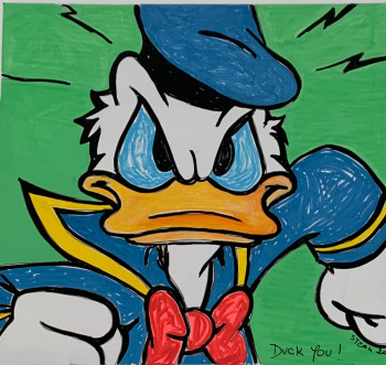 Obra contemporánea nombrada « Duck you ! », Hecho por GINETTE