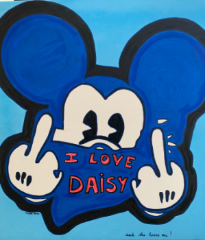 Obra contemporánea nombrada « I love Daisy and she loves me ! », Hecho por GINETTE