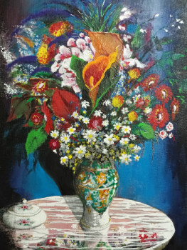 Obra contemporánea nombrada « Couleurs florale à l'acrylique », Hecho por DJAMEL