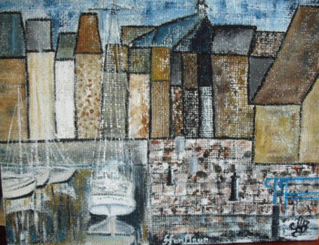 Obra contemporánea nombrada « HONFLEUR », Hecho por BIACHE CHRISTANE