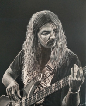 Obra contemporánea nombrada « Rock Bassist », Hecho por RICHY WAM K