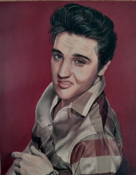 Obra contemporánea nombrada « Le King Elvis 2 », Hecho por RICHY WAM K