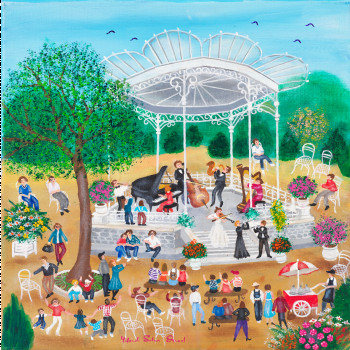 Obra contemporánea nombrada « Le Kiosque à Musique/The Bandstand », Hecho por YOLANDE SALMON-DUVAL